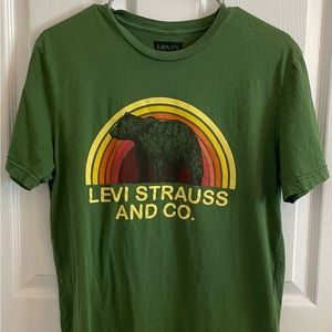 Levi Strauss and Co Green T-Shirt w/Bear M
